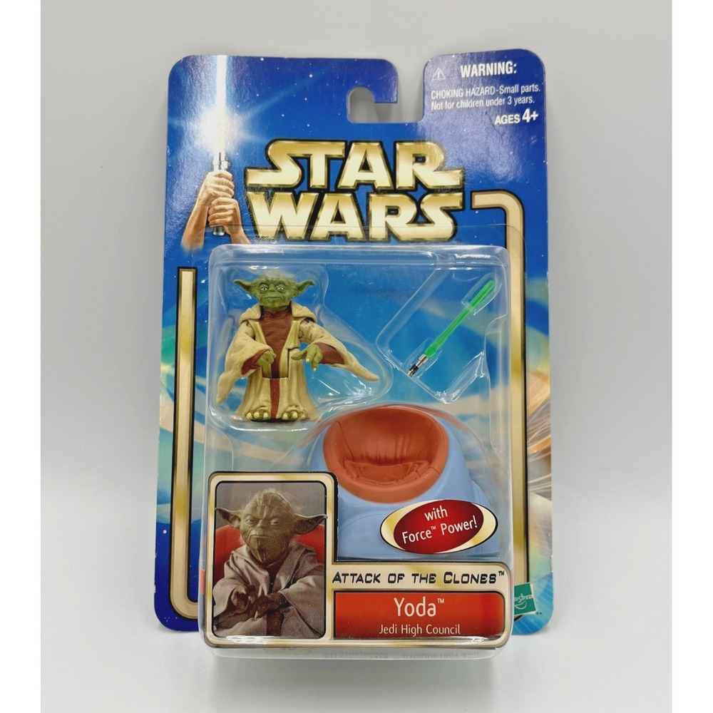 VTG YODA Jedi High Council Star Wars Attack of the Clones Action Figure 2002 NIB